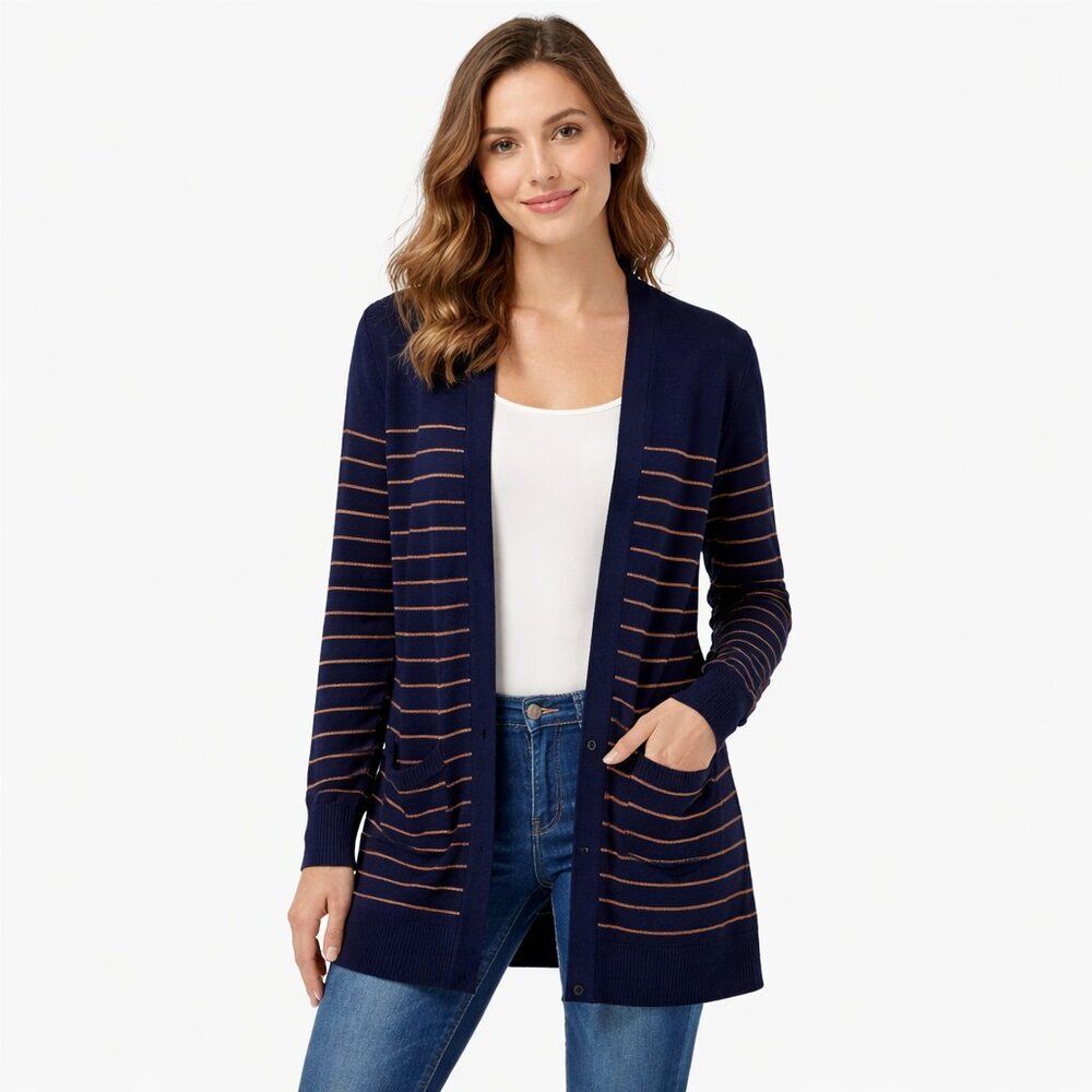 Talbots Longline Open Front Cardigan Medium LIKE NEW